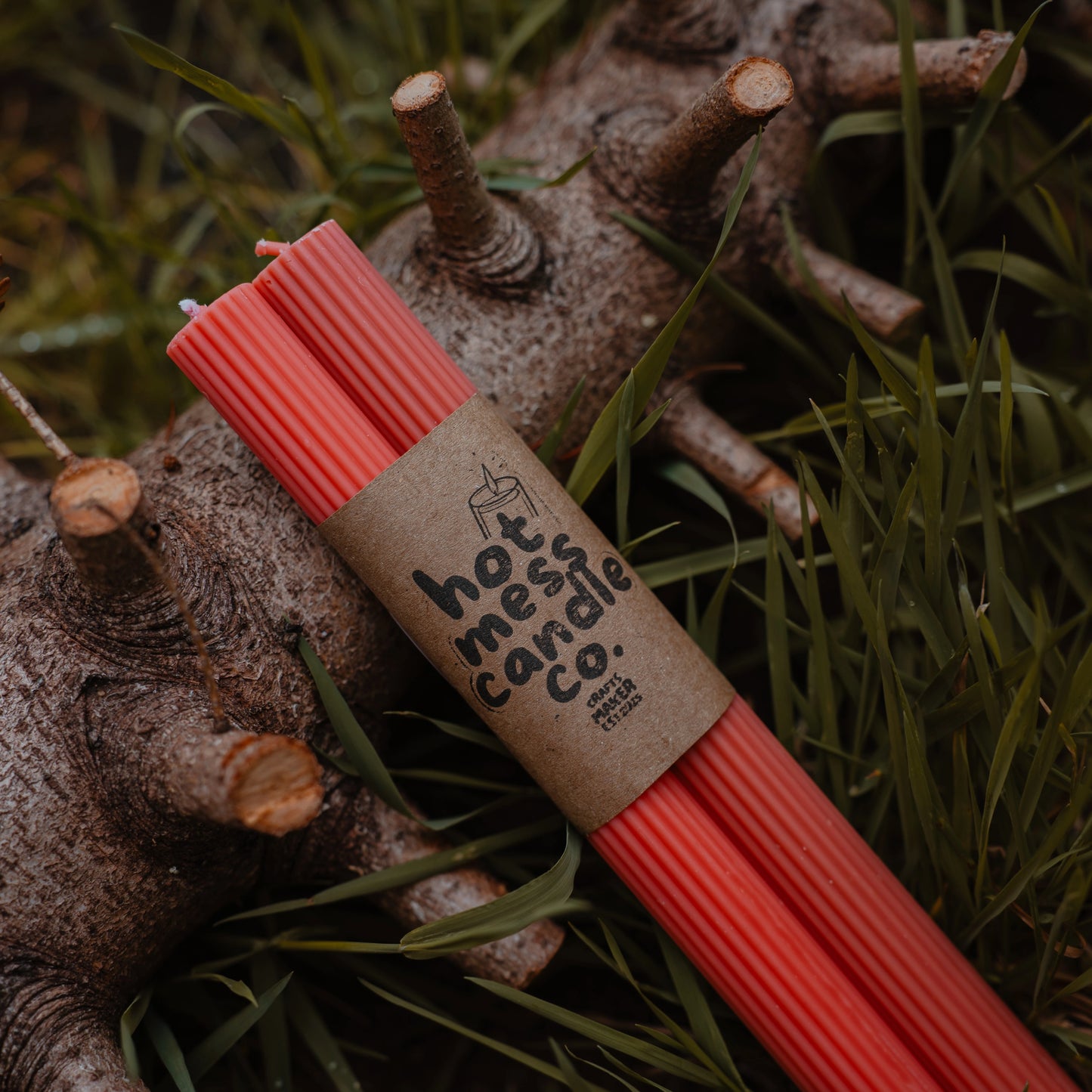 Strawberries After Dark - Taper Candle Set (2pcs)