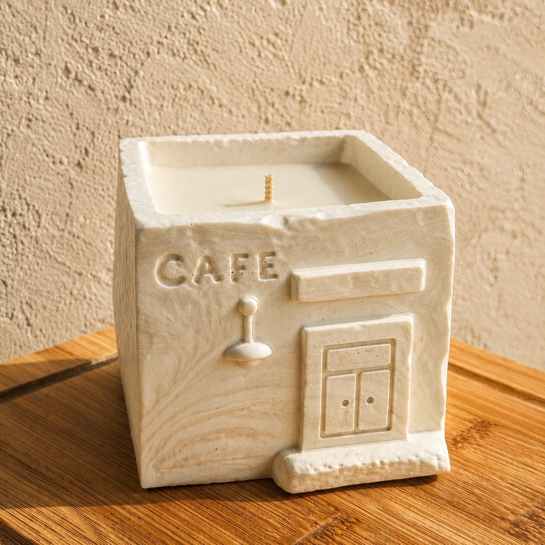 Café Geurkaars in Jesmonite