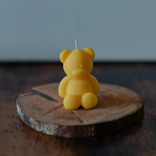 Gele Teddybeer Kaars