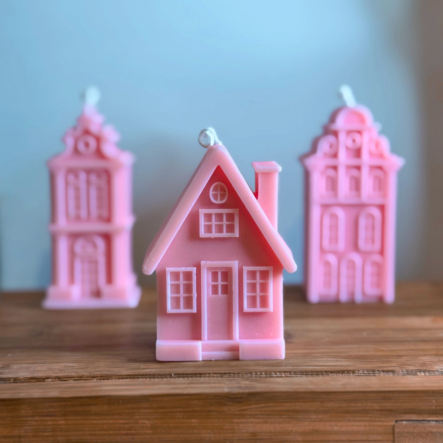 My Little Amsterdam House (1 pc) - Pink/White - Hot Mess Candle